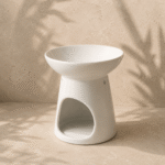 White ceramic oil burner
