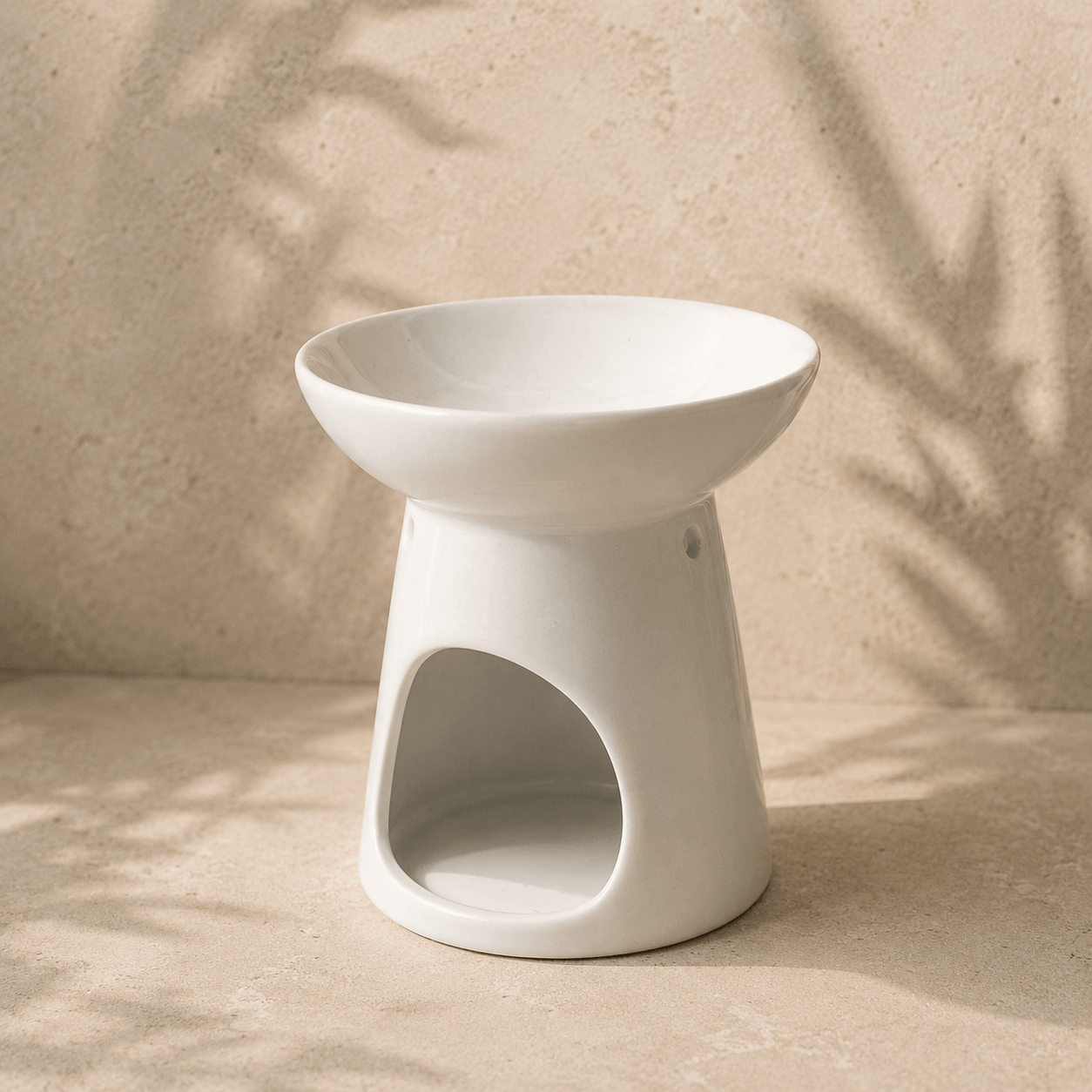 White ceramic oil burner